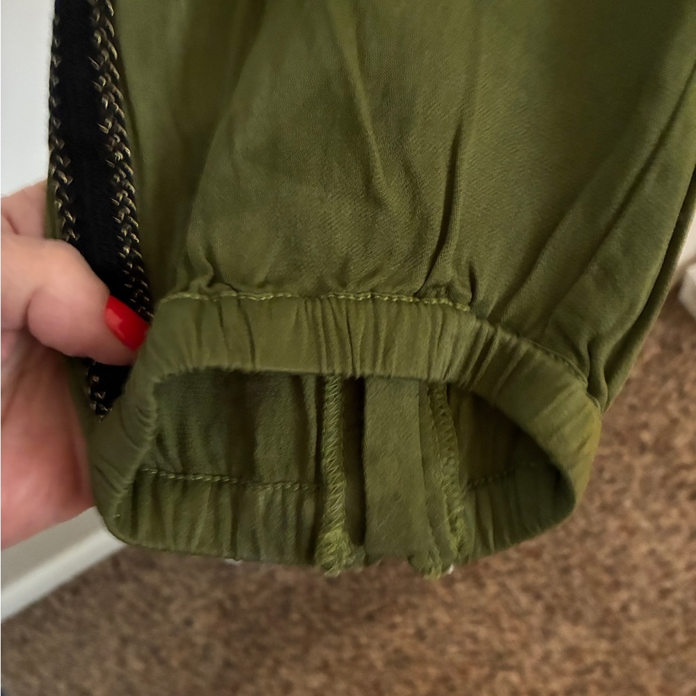 Anthropologie Diandra Pleated Joggers Green Pants Sz. 10Tall - Picture 8 of 16